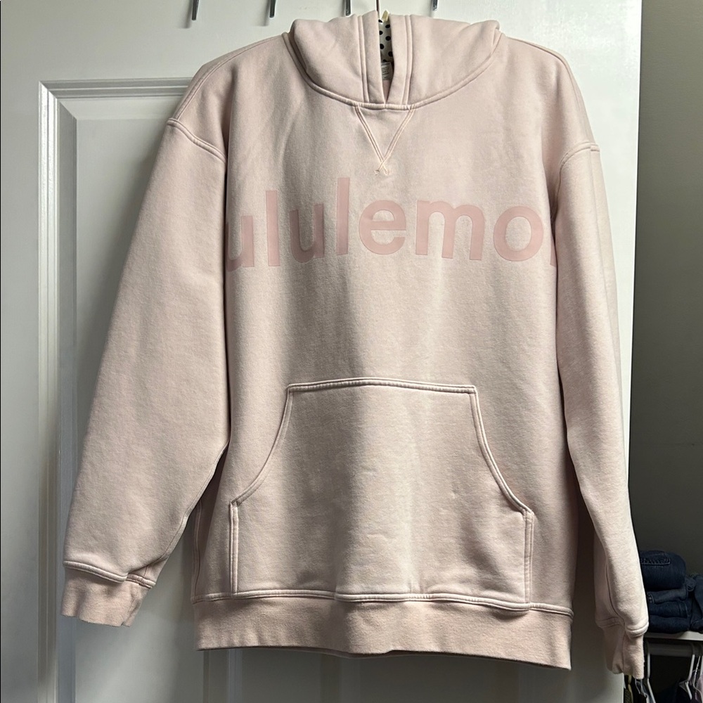 lululemon athletica Pale Pink Oversized Logo Hoodie